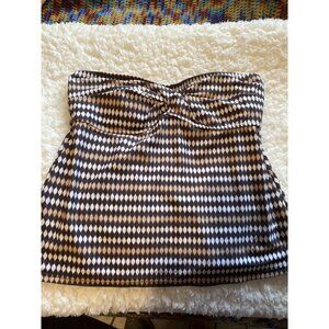 k AQUA*COUTURE  strapless stretch swim top XL